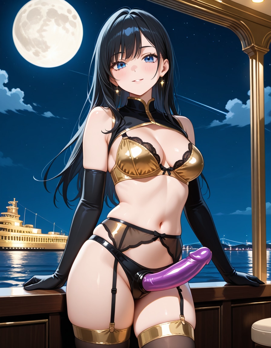 金色下着の葵さん(夜の玩具付き)
