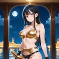 金色下着の葵さん(夜の玩具付き) 3枚目