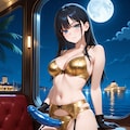 金色下着の葵さん(夜の玩具付き) 2枚目