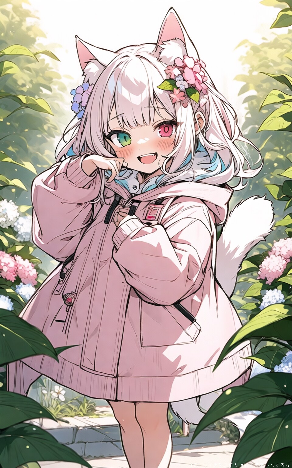 紫陽花と舞衣さん
