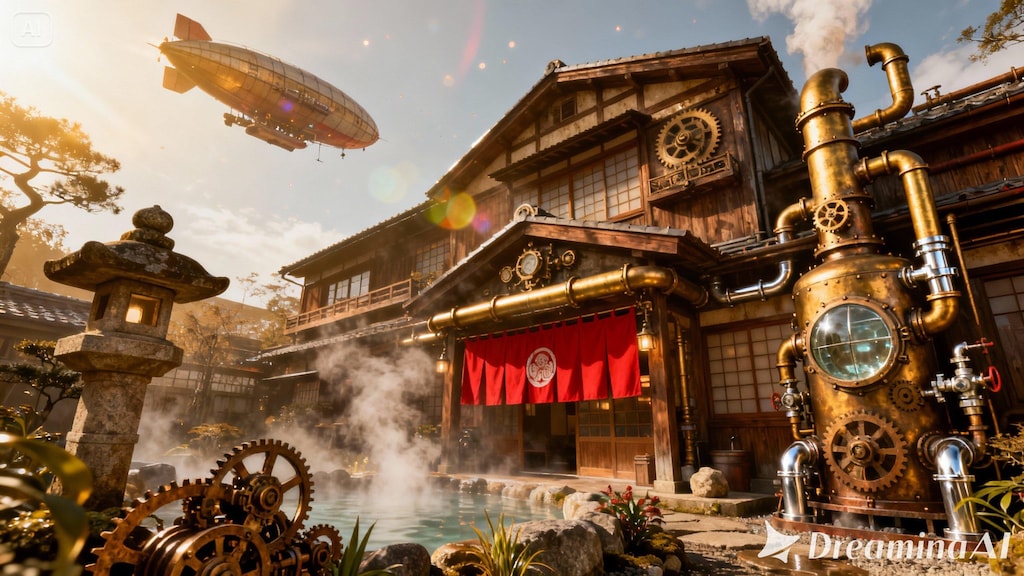 スチームパンクな温泉旅館