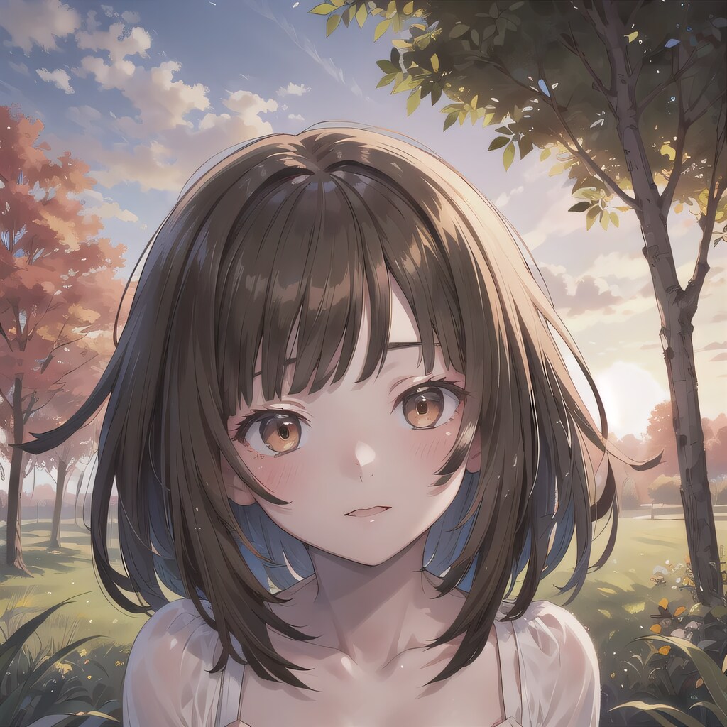 黒髪ボブで洋装の少女２