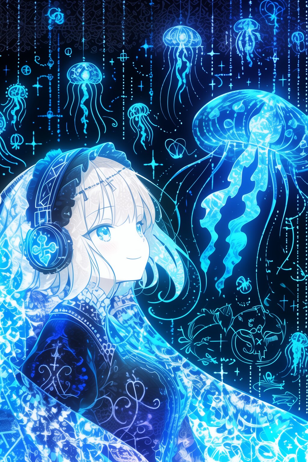 クラゲとヘッドフォン