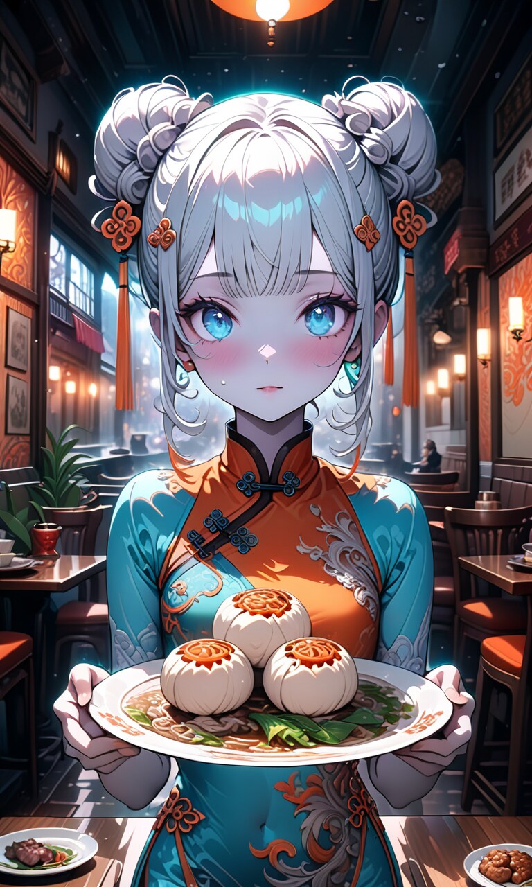 東方飯店店員ちゃん「お客さんいっぱい食べてヨ〜うちのおじいちゃんのご飯美味しイアル！」