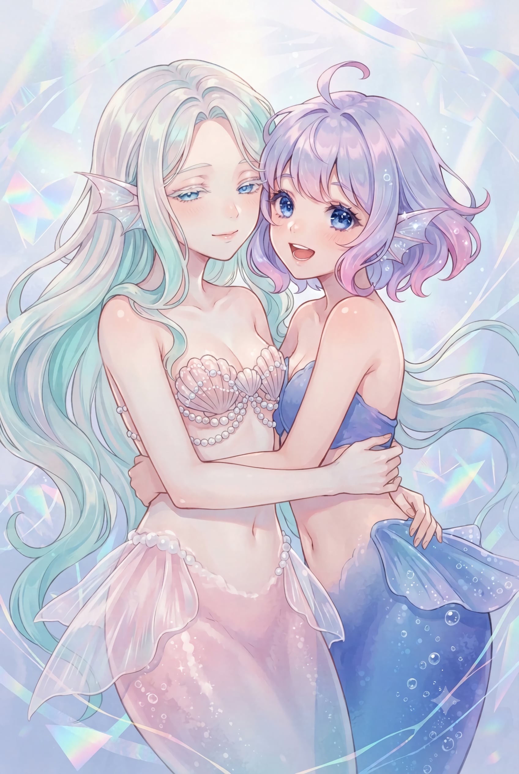 きらめく海で、ぎゅっ♡仲良し人魚姫