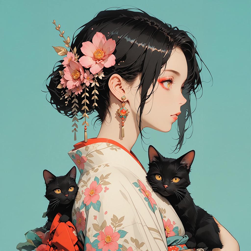 猫を離さない娘 | の人気AIイラスト・グラビア