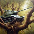 A tank in a nest on the branches 2枚目