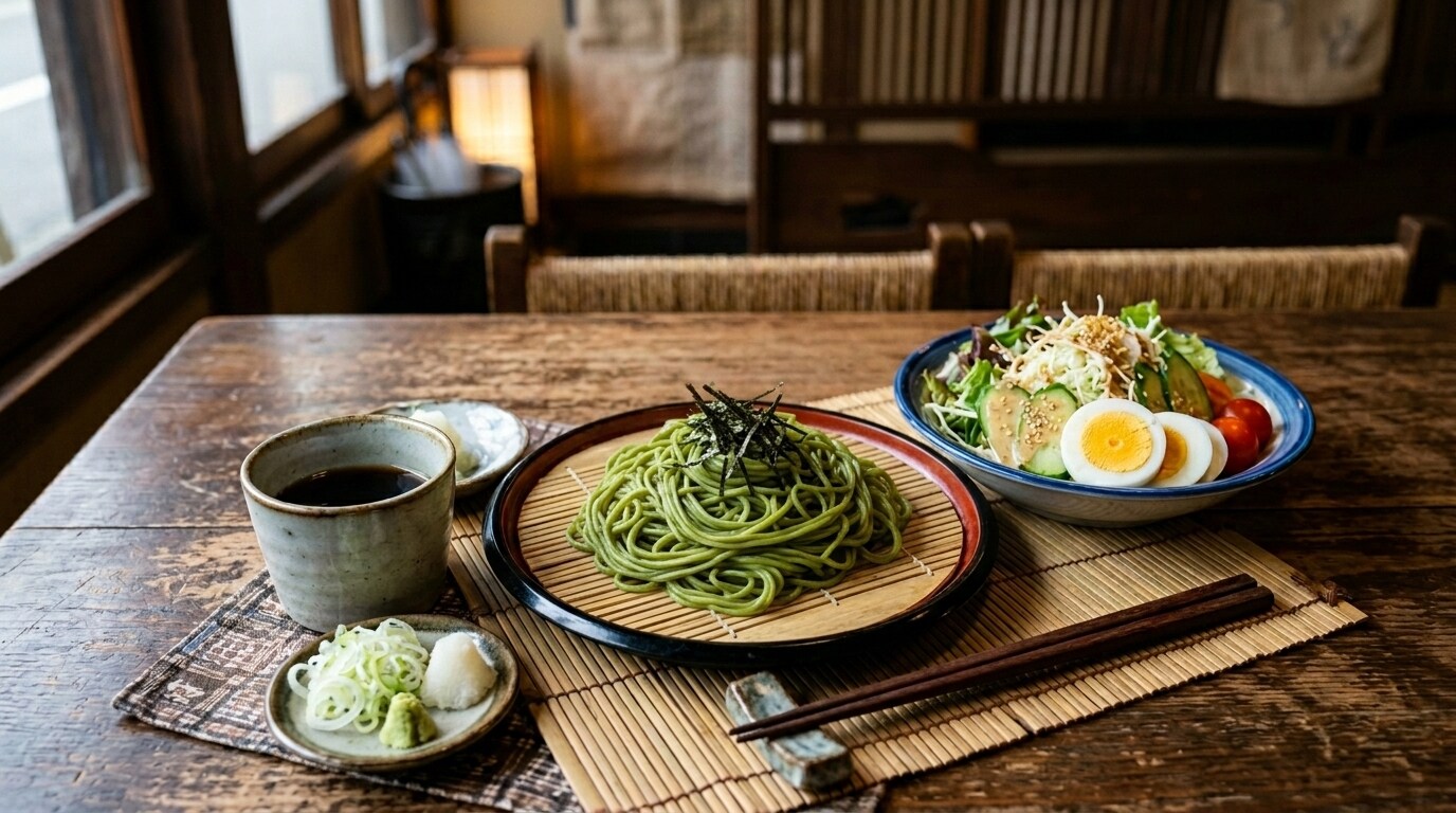 摩訶不思議食堂の茶そば膳