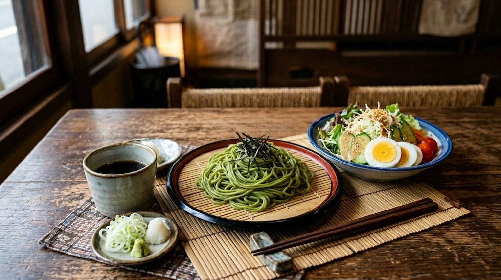 摩訶不思議食堂の茶そば膳