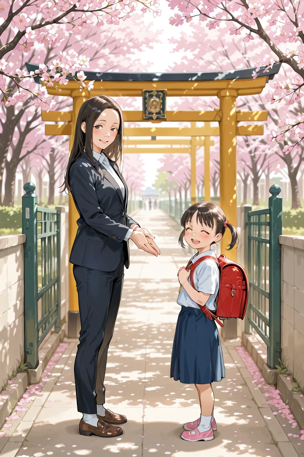 入学式ぽいプロンプトなのになんで鳥居・・・ | の人気AIイラスト・グラビア