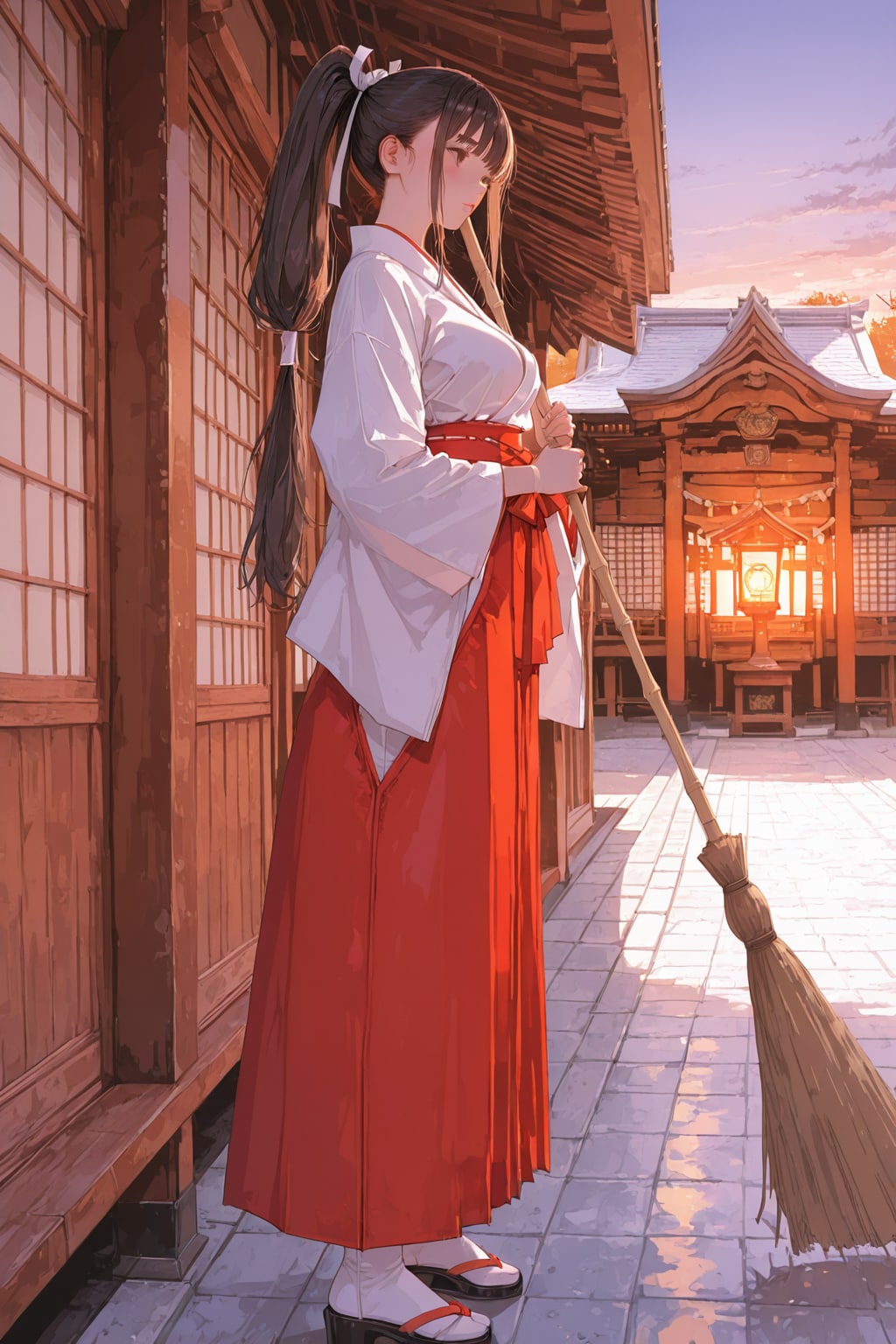 懲りずに、夕暮れの竹帚巫女さん。（LILAC）（LILY）（APRICOT）