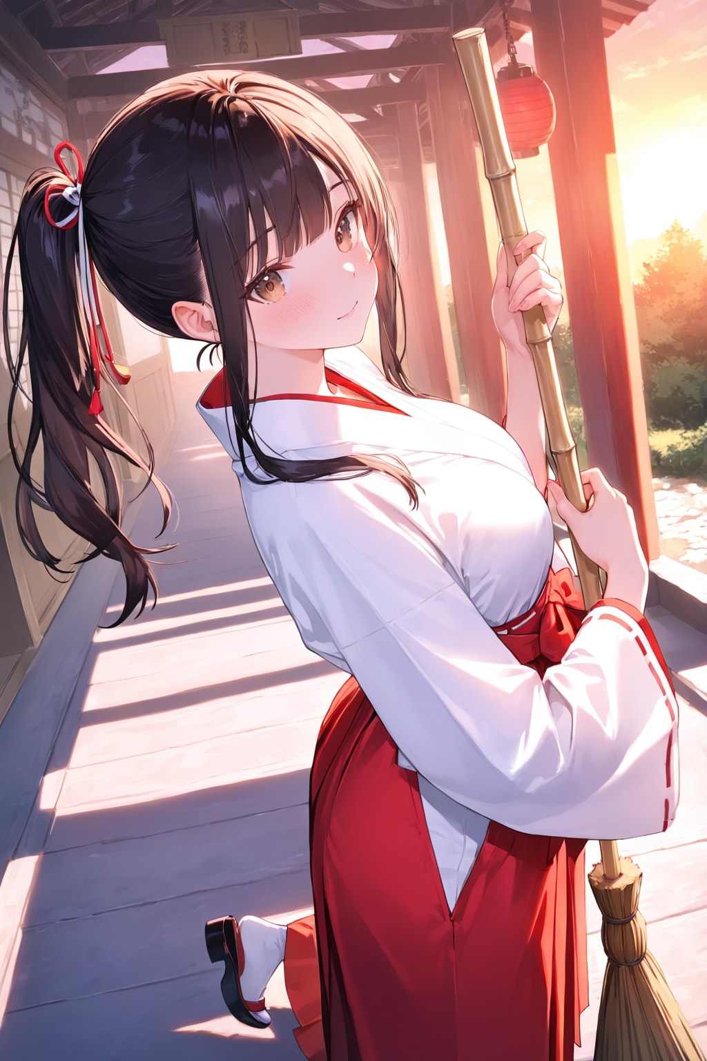 懲りずに、夕暮れの竹帚巫女さん。（LILAC）（LILY）（APRICOT）