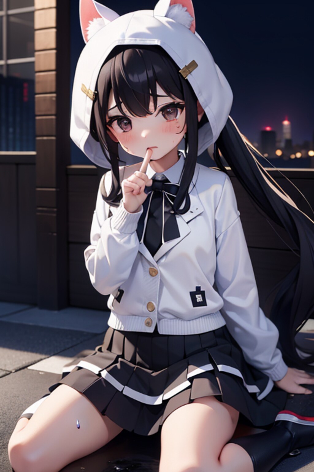 黒のツインテールの子