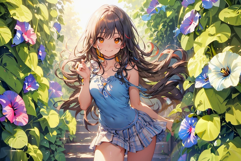 朝顔の小径を抜けて