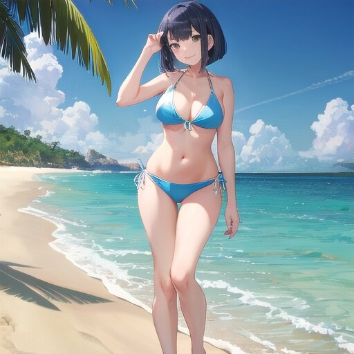 ビーチでお散歩