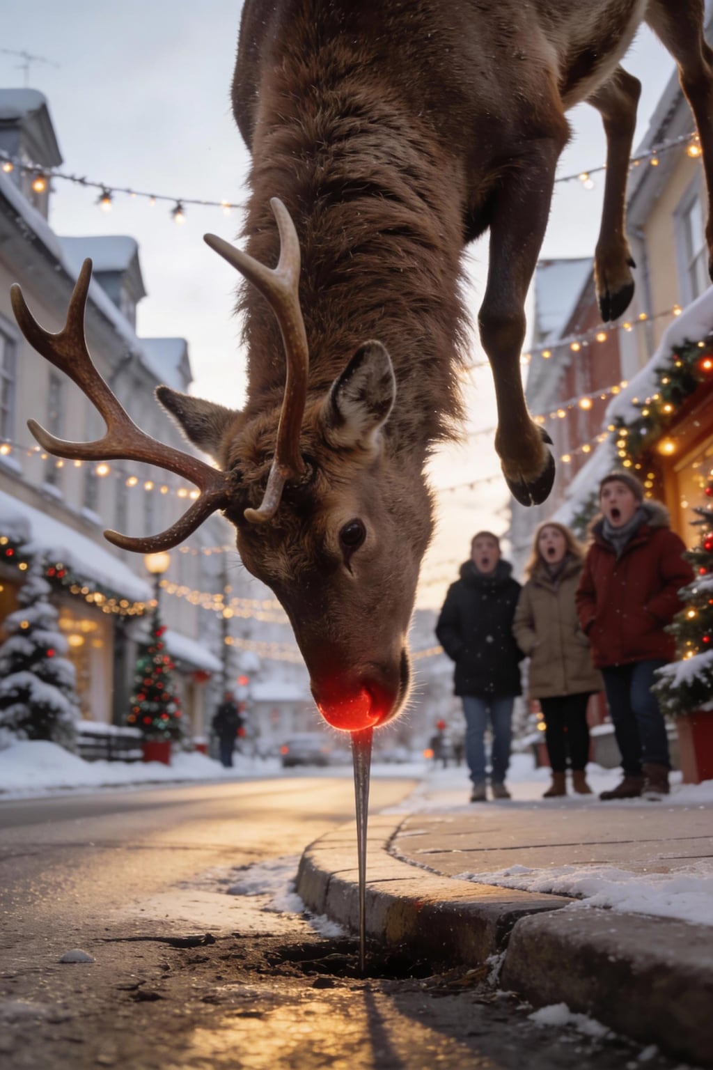 銀髪サンタちゃんのトナカイ仕込みの逆立ち