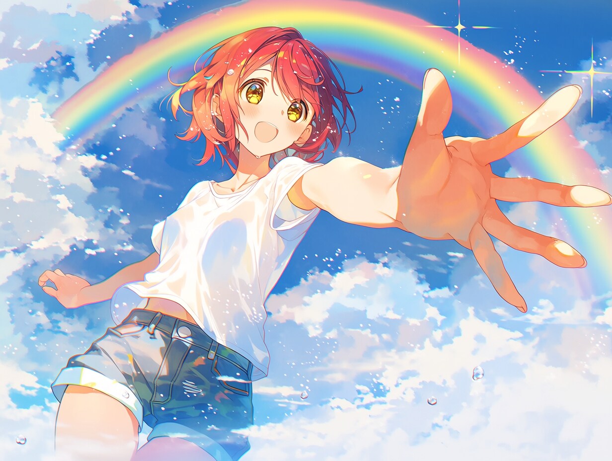 83.「ニ」→「虹」鈴九　　niji7 | の人気AIイラスト・グラビア