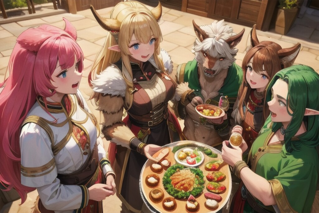 セントレイクの食事風景