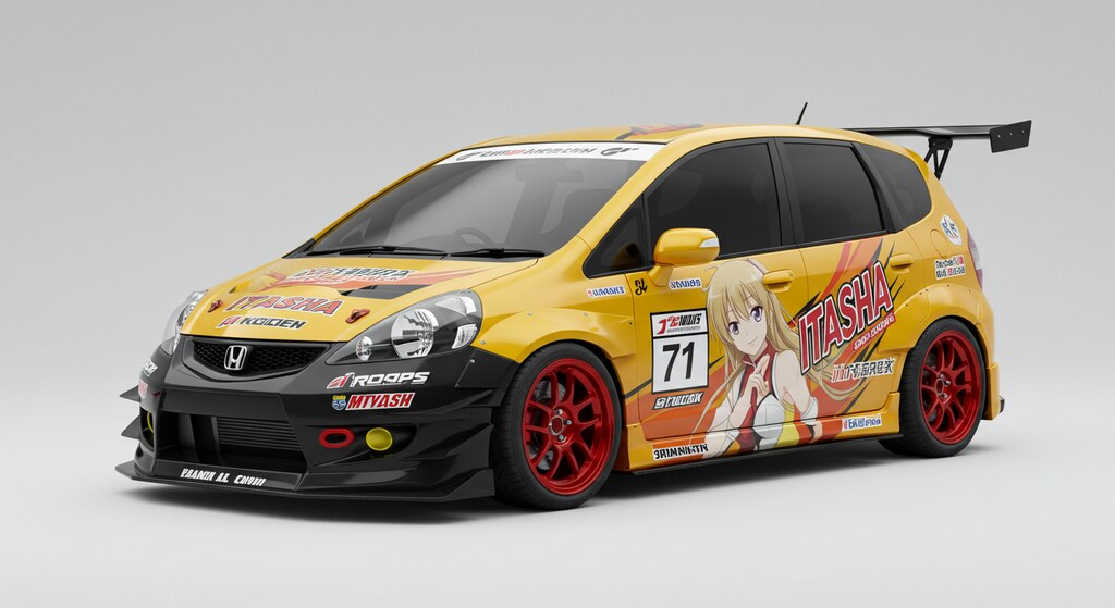 ホンダフィット痛車レーシングカー