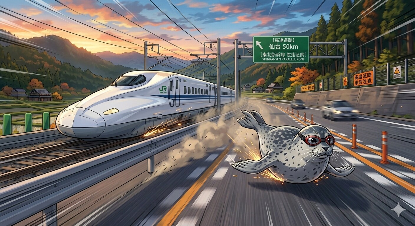 新幹線vsアザラシ