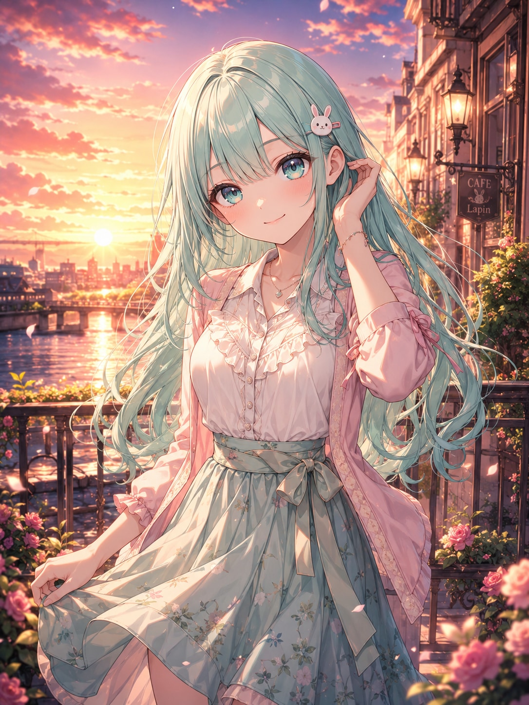 夕暮れ時のテラスにて🌇