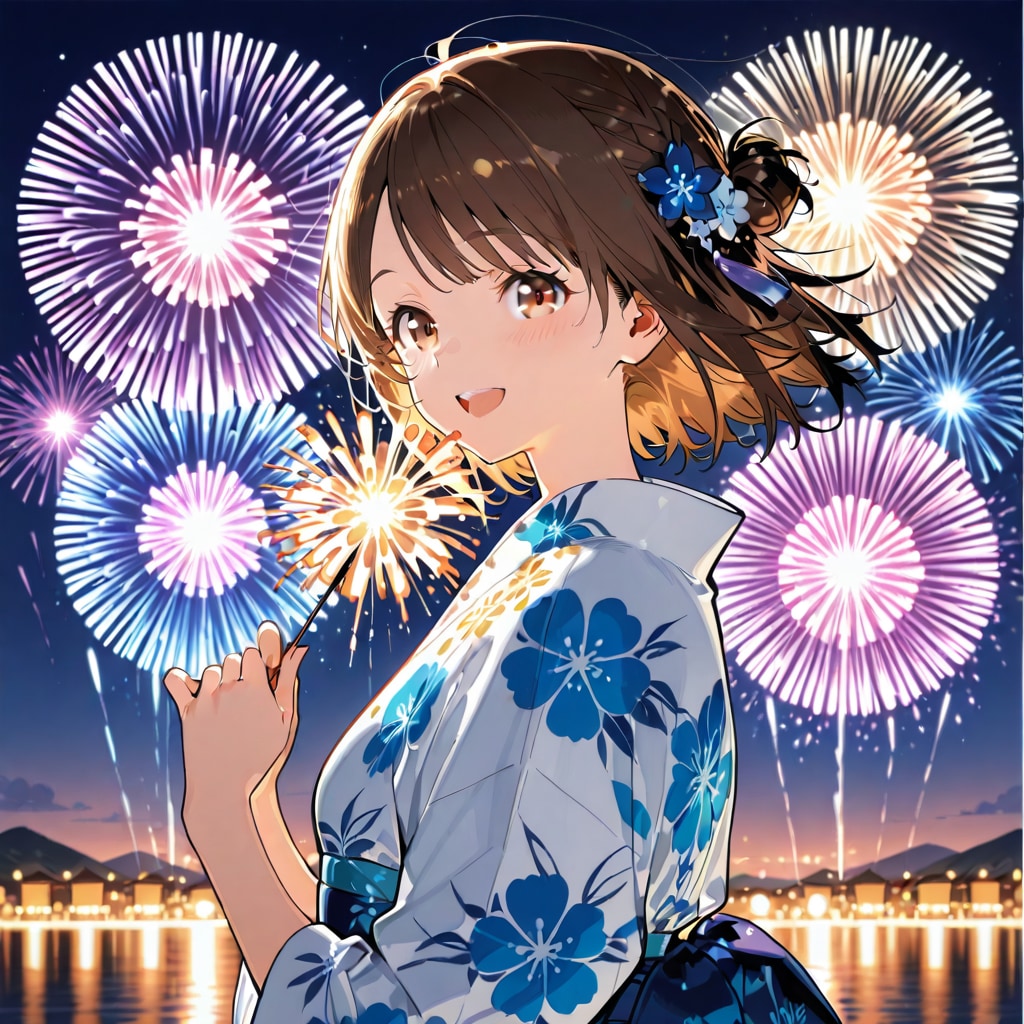 君とみる花火 | の人気AIイラスト・グラビア