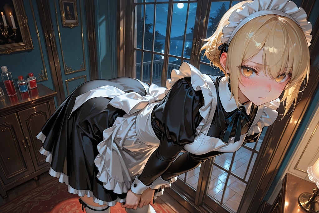 金髪ショートヘアメイド　色々