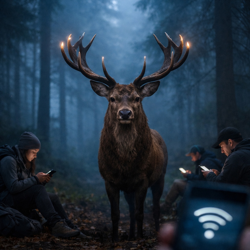 森の中でフリーWi-Fiになる電波ジカ