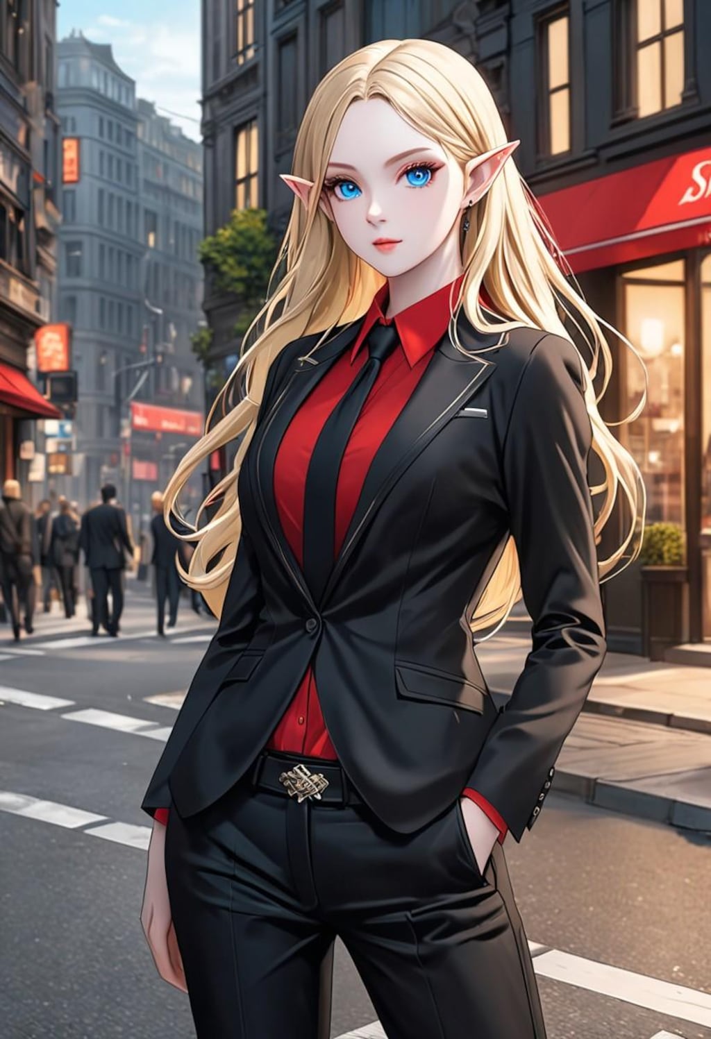 クールな金髪エルフさん