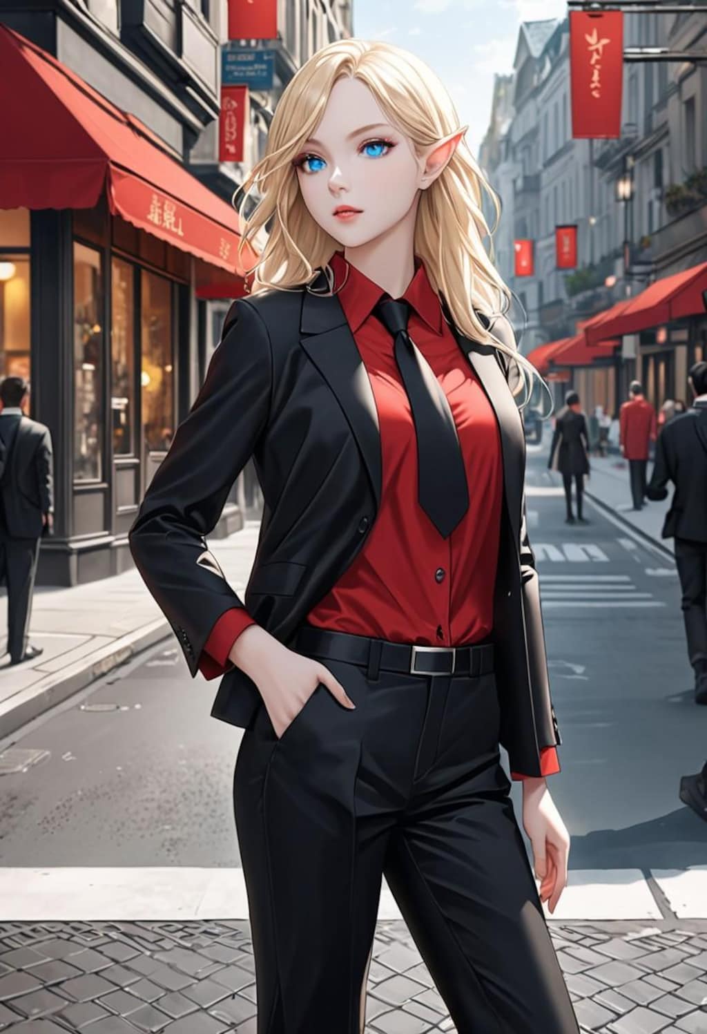 クールな金髪エルフさん