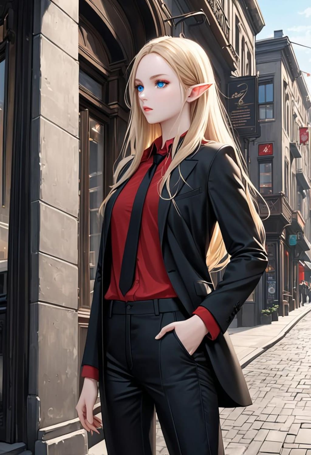 クールな金髪エルフさん