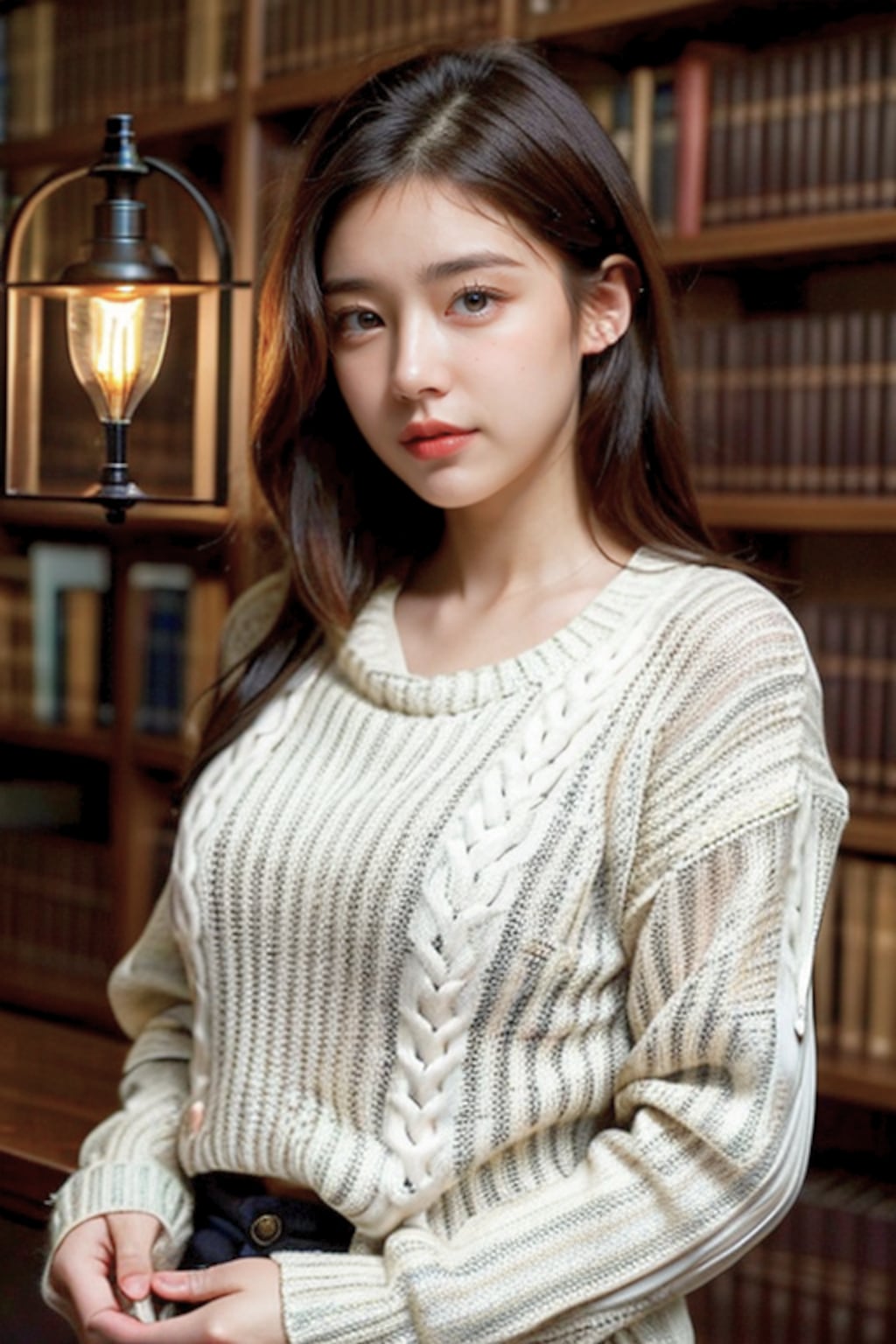 キャンプファイヤーとセーター