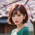 桜の花の下で 3枚目