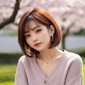 桜の花の下で 5枚目