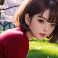 桜の花の下で 6枚目