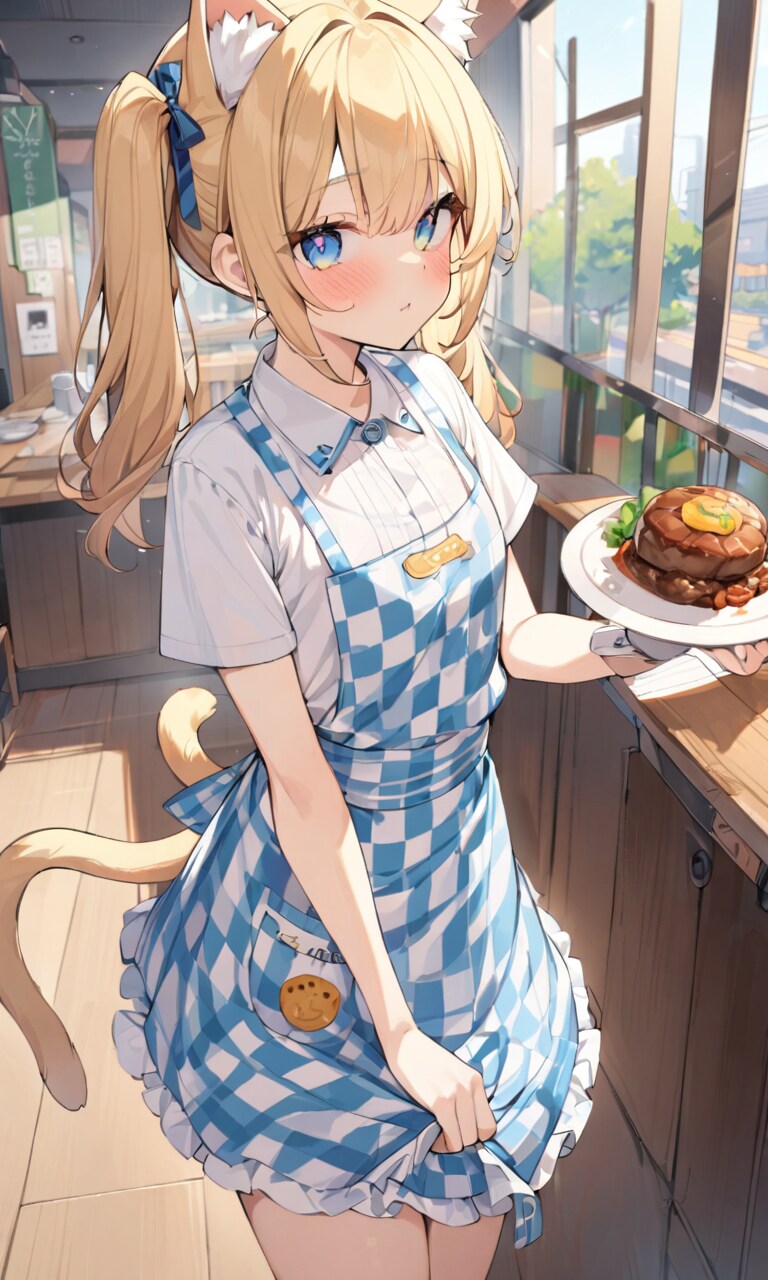 こるり「バイトです。しんどい」まや「接客はきちぃ」 | の人気AIイラスト・グラビア