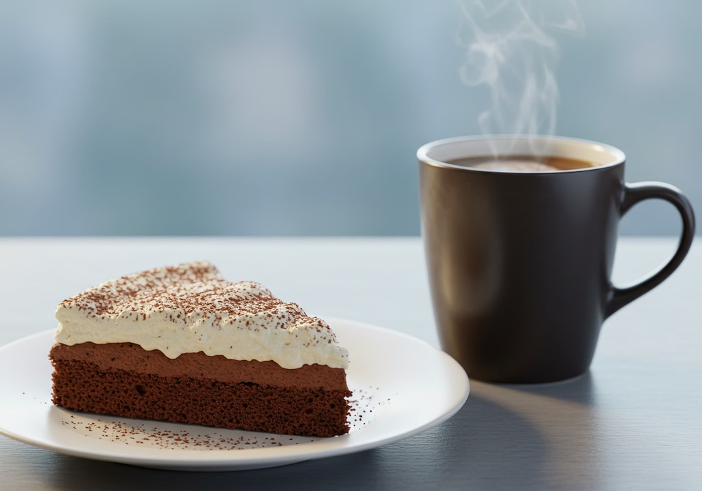 デザートのチョコレートケーキ