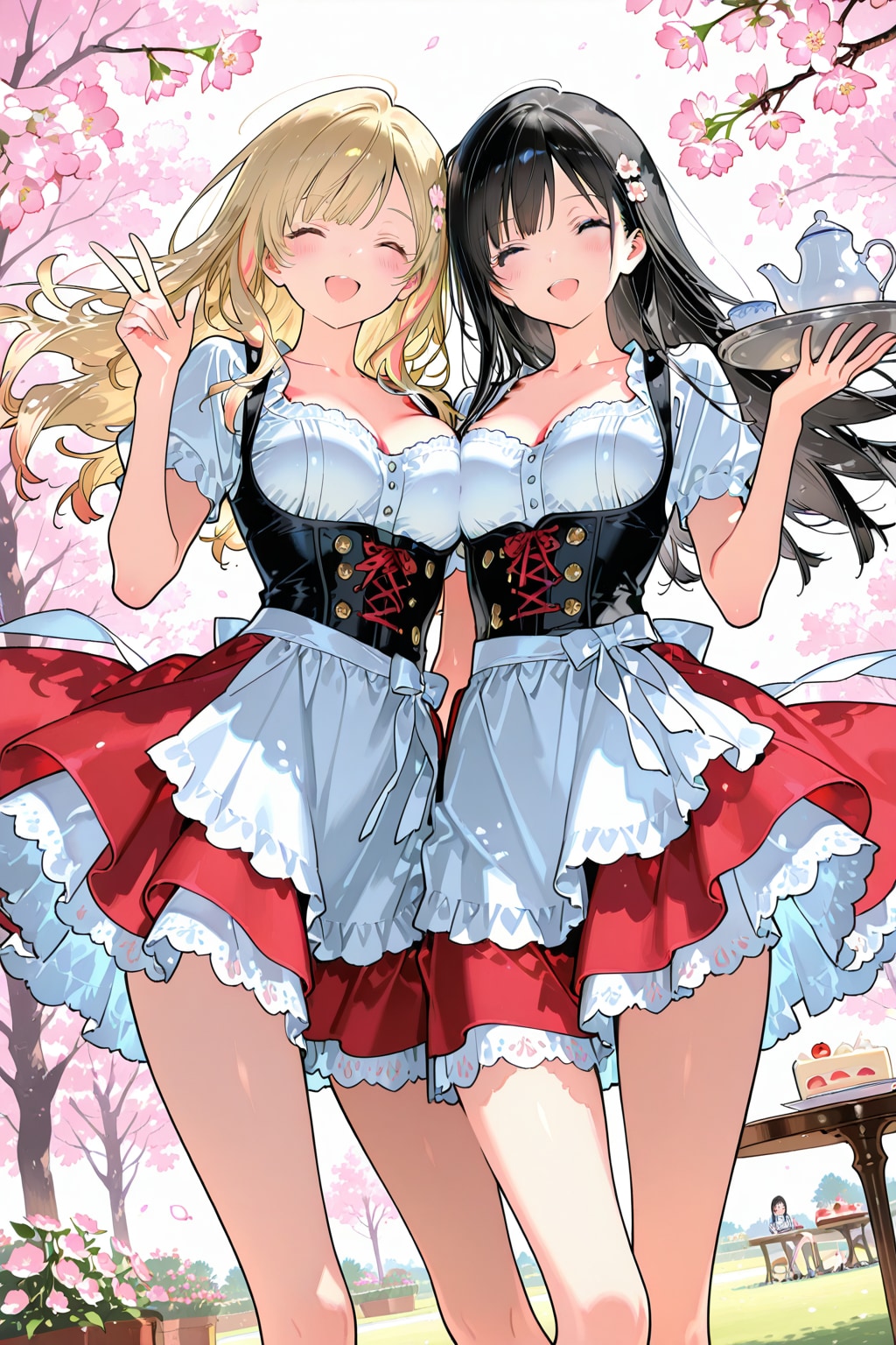 桜のカフェテラス | の人気AIイラスト・グラビア