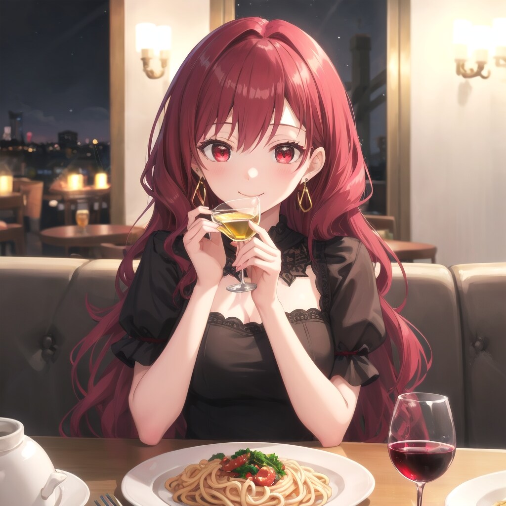 夜カフェの静かな時間