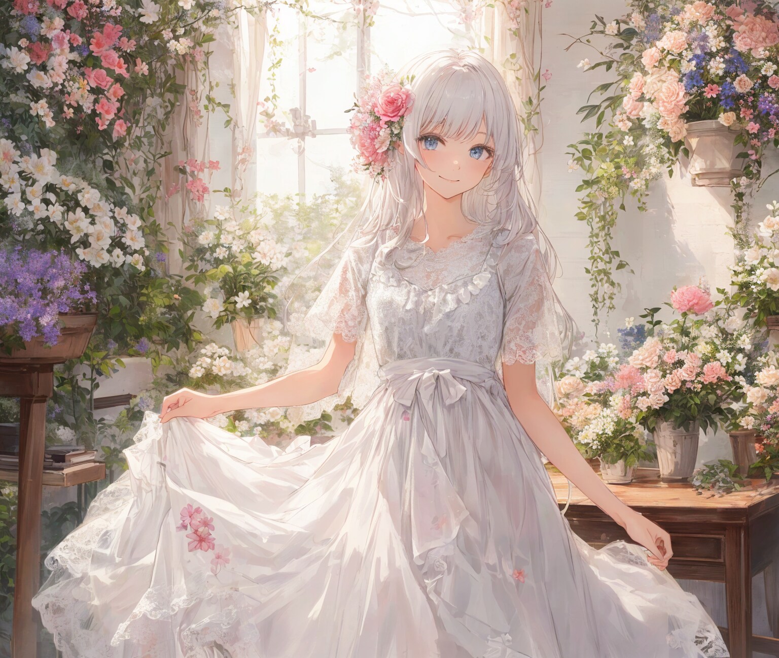 朝の花部屋