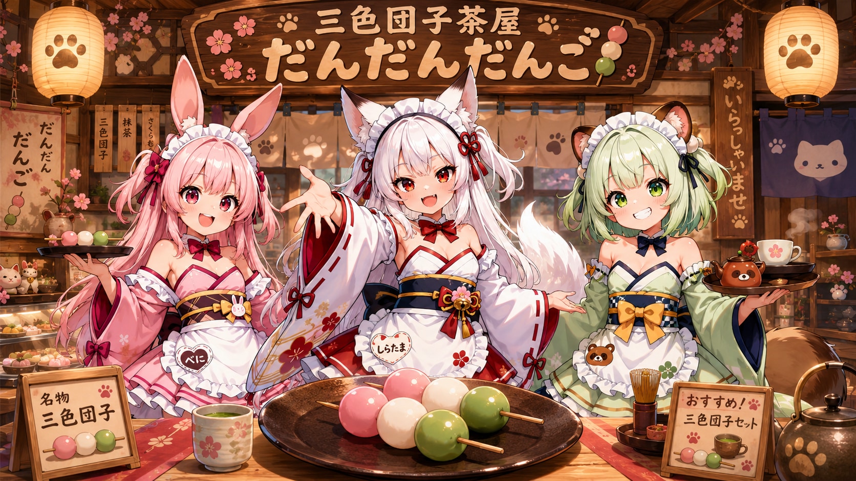 【衣替え】三色団子茶屋 だんだんだんご