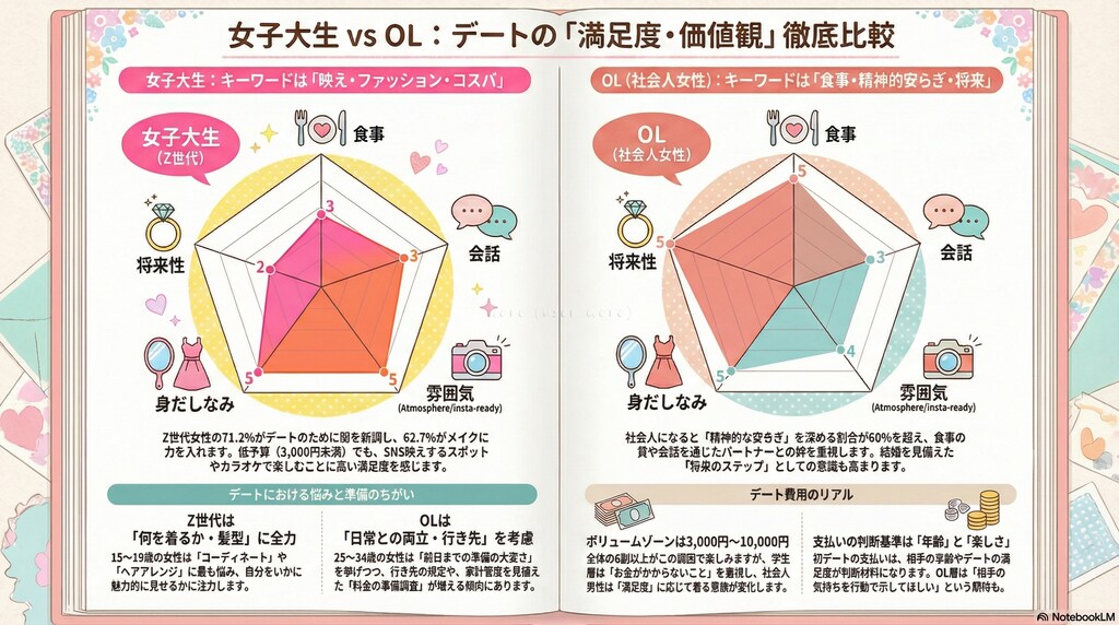 デートの満足度・価値観比較