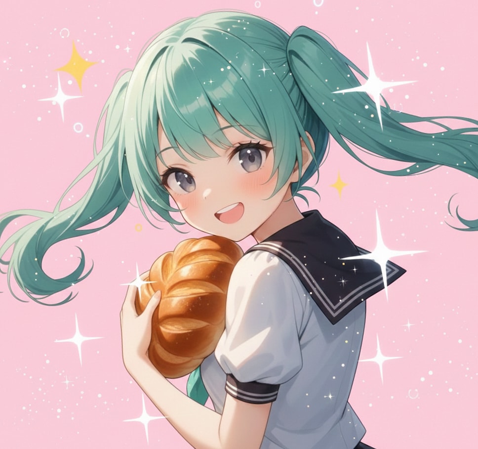 お昼のパンいただき〜♪ | の人気AIイラスト・グラビア