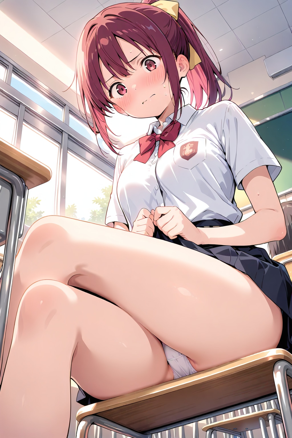 白パンチラ