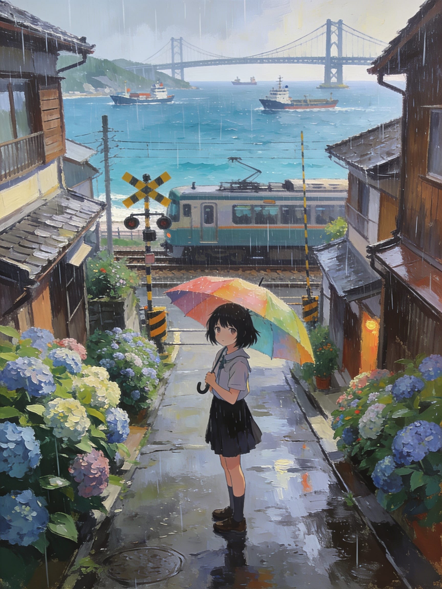 海の見える街93 | の人気AIイラスト・グラビア