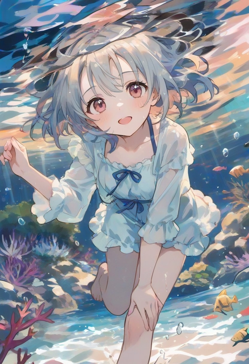 under the sea(水彩タッチ)(24) | の人気AIイラスト・グラビア