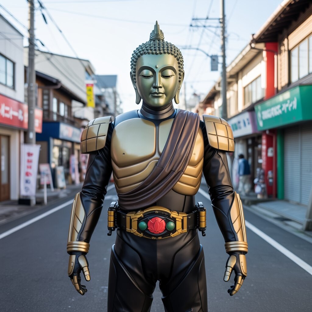 大仏っぽい仮面ライダー