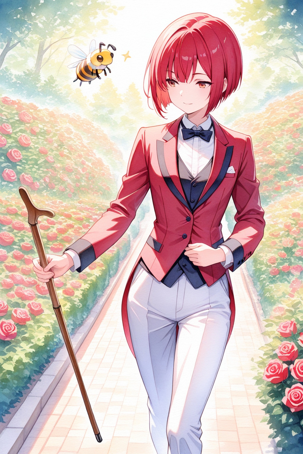 赤髪の男装の麗人