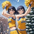 雪中チア　見ている方が寒いかも 3枚目