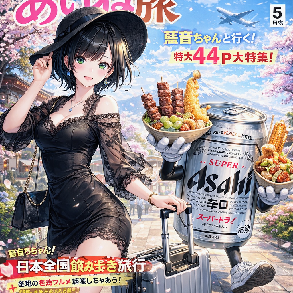 旅行雑誌の藍音ちゃん | の人気AIイラスト・グラビア